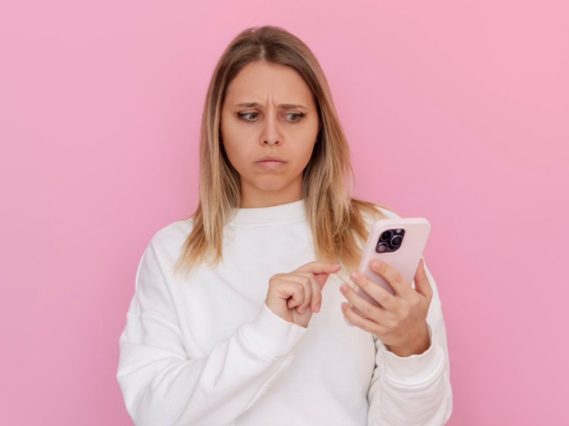 woman cold calling